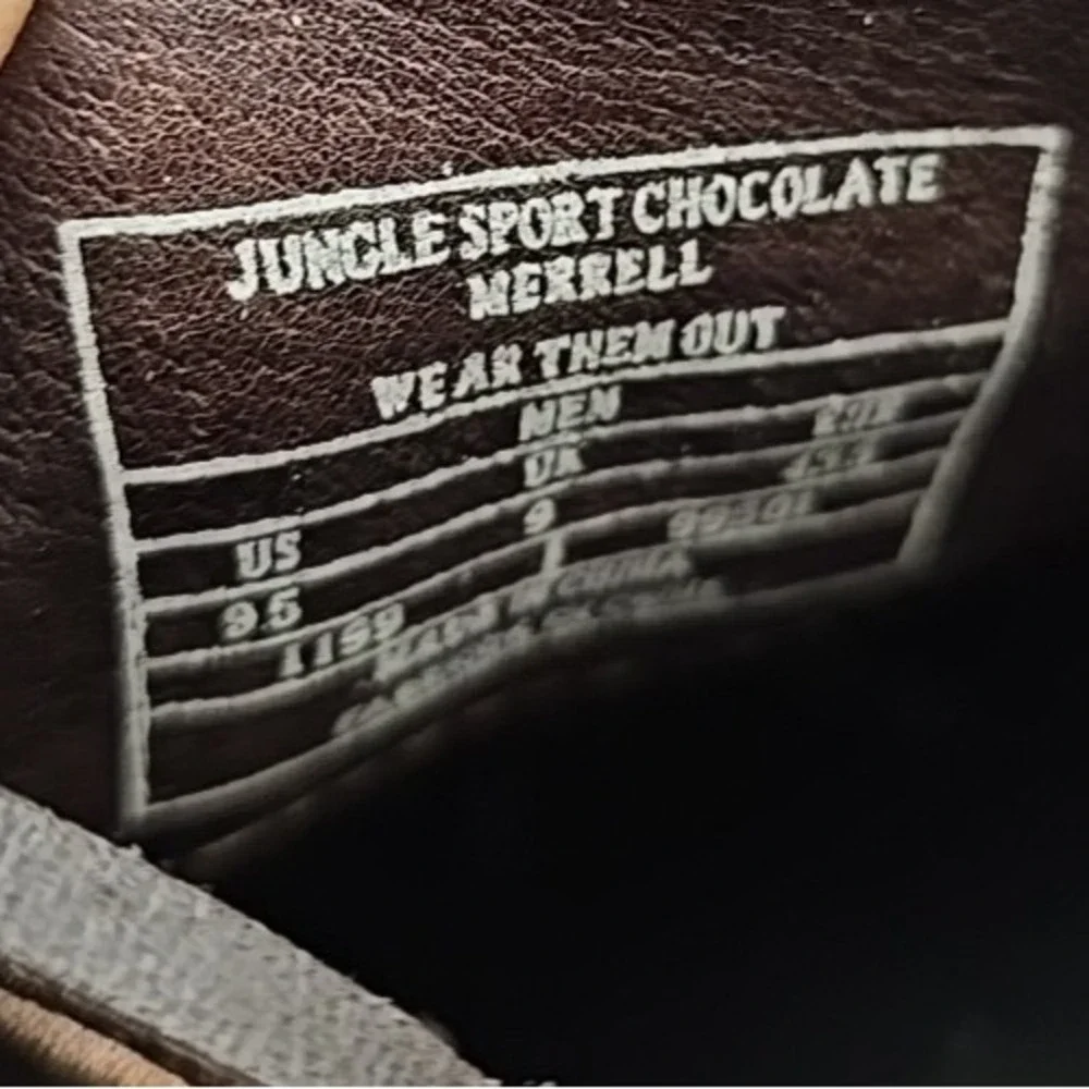 Merrell Jungle Sport Chocolate Brown Leather Boat Shoes Mens 9.5 Womens 11 99301